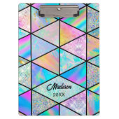 Elegantes holografisches farbiges Skizzenbuch Klemmbrett (Vorderseite)