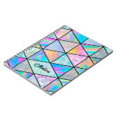 Elegantes holografisches farbiges Skizzenbuch Notizblock (Linke Seite)