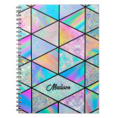 Elegantes holografisches farbiges Skizzenbuch Notizblock (Vorderseite)