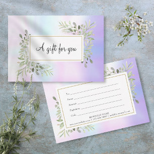 Elegantes holografisches Frühlingsblätter-Geschenk