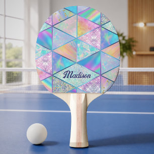 Elegantes holografisches, girly-farbenfrohes Skizz Tischtennis Schläger