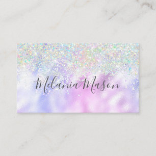 Elegantes holografisches Glitter-Makeup-Artist-Met Visitenkarte
