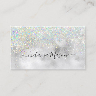 Elegantes Holografisches Glitter-Makeup-Artist-Sil Visitenkarte