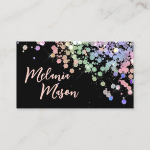 Elegantes holografisches Glitter-Makeup-Künstler-S Visitenkarte