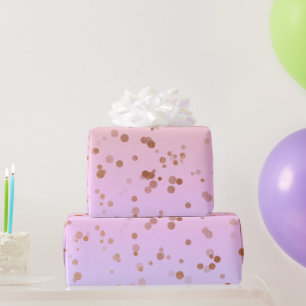 Elegantes holografisches Konfetti-Polka-Punktmuste Geschenkpapier