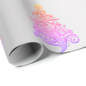 Elegantes holografisches Silberschmiedemuster Geschenkpapier (Rolleneckpunkt)