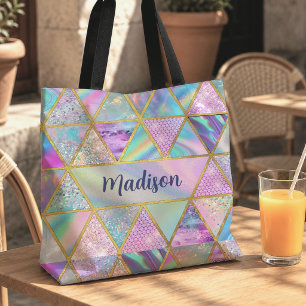 Elegantes holografisches trendiges falsches Gold g Tasche