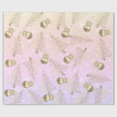 Elegantes holografisches und goldenes Weihnachtsmu Geschenkpapier (Flach)