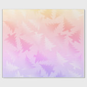 Elegantes holografisches Weihnachtsbaummuster Geschenkpapier (Flach)