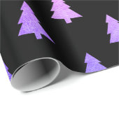 Elegantes holografisches Weihnachtsbaummuster Geschenkpapier (Rolleneckpunkt)