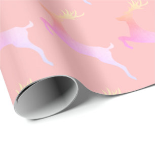 Elegantes holografisches Weihnachtsbaummuster Geschenkpapier