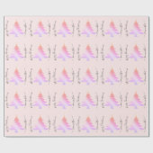 Elegantes holografisches Weihnachtsbaummuster Geschenkpapier (Flach)