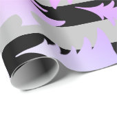 Elegantes holografisches Weihnachtsbaummuster Geschenkpapier (Rolleneckpunkt)