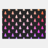 Elegantes holografisches Weihnachtsbaummuster Geschenkpapier Set (Vorderseite 2)
