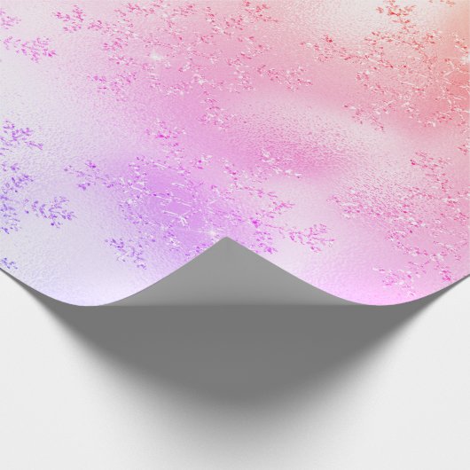 Elegantes holografisches Weihnachtsgeschenk-Muster Geschenkpapier (Ecke)