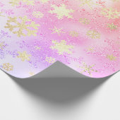 Elegantes holografisches Weihnachtsgeschenk-Muster Geschenkpapier (Ecke)