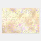 Elegantes holografisches Weihnachtsgeschenk-Muster Geschenkpapier Set (Vorderseite 3)