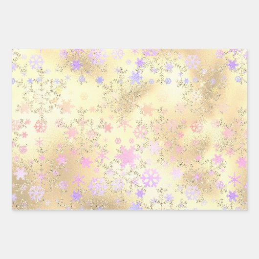 Elegantes holografisches Weihnachtsgeschenk-Muster Geschenkpapier Set (Vorderseite 3)