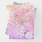 Elegantes holografisches Weihnachtsgeschenk-Muster Geschenkpapier Set (Beispiel)