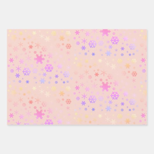 Elegantes holografisches Weihnachtsgeschenk-Muster Geschenkpapier Set (Vorderseite 2)