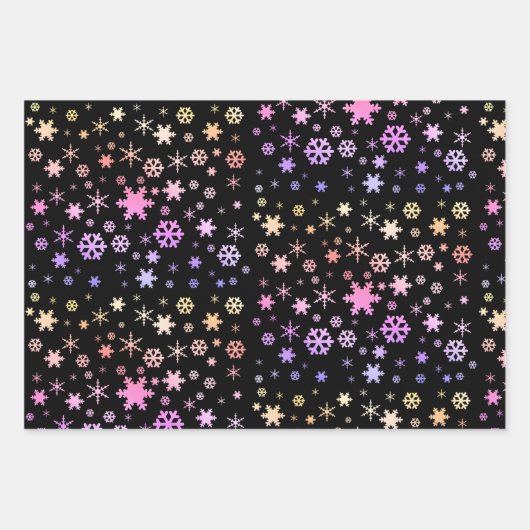 Elegantes holografisches Weihnachtsgeschenk-Muster Geschenkpapier Set (Vorderseite)