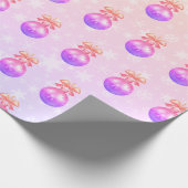 Elegantes holografisches Weihnachtsgeschmack Geschenkpapier (Ecke)