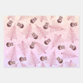 Elegantes holografisches Weihnachtsmuster Geschenkpapier Set (Vorderseite 3)