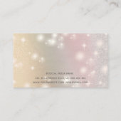 Elegantes Hologramm abstraktes Perlmonogramm Visitenkarte (Rückseite)