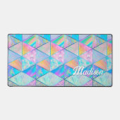 Elegantes Hologramm mädchenhaft farbenfroh Schreibtischunterlage (Vorderseite)