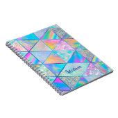 Elegantes Hologramm mädchenhaftes farbiges Sketch Notizblock (Rechte Seite)