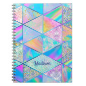 Elegantes Hologramm mädchenhaftes farbiges Sketch Notizblock (Vorderseite)