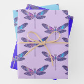 Elegantes Holographic Dragonfly Wrapping Paper Geschenkpapier Set (Beispiel)