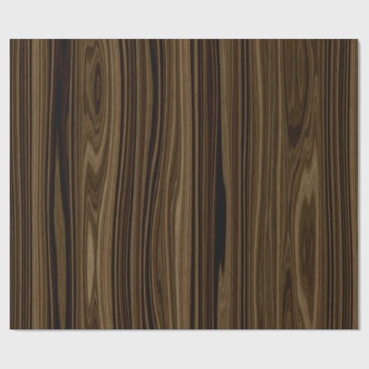 Elegantes Holz 2 Geschenkpapier (Flach)