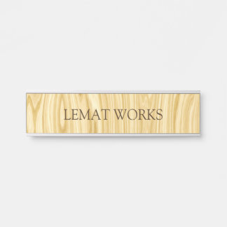 Elegantes Holz 3 Türschild