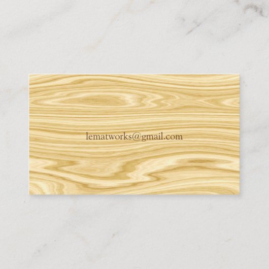 Elegantes Holz 3 Visitenkarte (Rückseite)