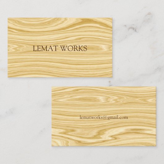 Elegantes Holz 3 Visitenkarte (Vorne/Hinten)