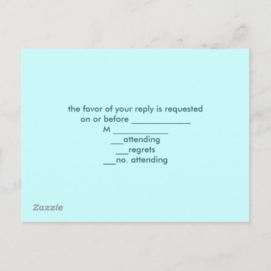 Elegantes Holz BLue Seashells Beach Wedding uAwg Einladungspostkarte (Rückseite)