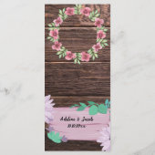 Elegantes Holz Die Bar Wedding Drinks Menü Karte (Rückseite)