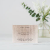 Elegantes Holz-Look Moderne saubere Designvorlage Visitenkarte (Stehend Vorderseite)
