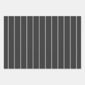 Elegantes Holzkohlemuster Grau-Weiß Pinstripe Must Geschenkpapier Set (Vorderseite)