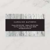 Elegantes Holzkorn modernes persönliches Profil Visitenkarte (Rückseite)