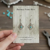 Elegantes Holzkörnerlook - Earring Display Cards