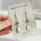 Elegantes Holzkörnerlook - Earring Display Cards