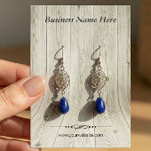 Elegantes Holzkörnerlook - Earring Display Cards