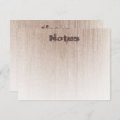 Elegantes Holzlook bedrückte Textvorlage Moderne Mitteilungskarte (Vorne/Hinten)