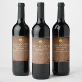 Elegantes Holzmuster - Wine Labels Weinetikett (Flaschen)