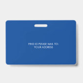 Elegantes Homeschooling School ID Blue Gold Logo Ausweis (Back)