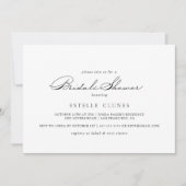 Elegantes horizontales Brautparty Einladung (Vorderseite)