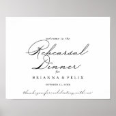 Elegantes horizontales Probe Dinner Willkommenszei Poster (Vorne)