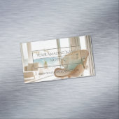 Elegantes Hostel Foto Delicate Stilvoll hell Magnetische Visitenkarte (Beispiel)